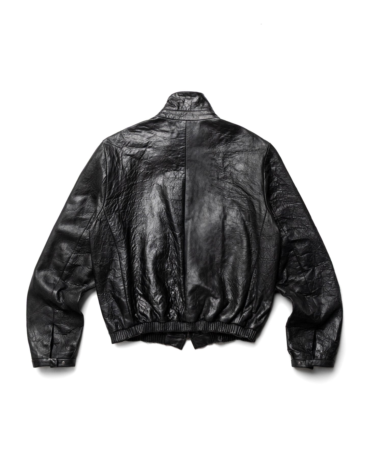 Distressed lambskin moto jacket