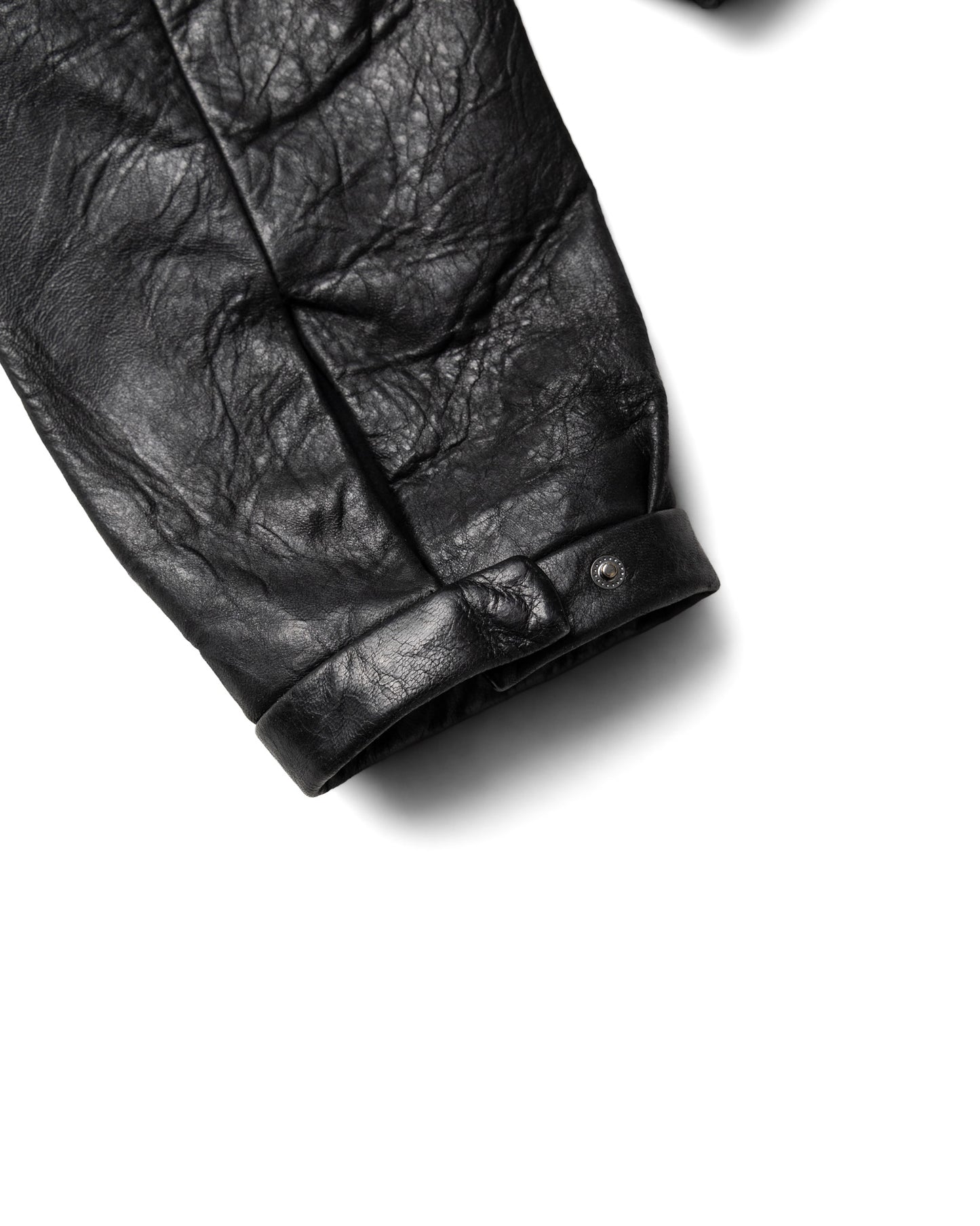 Distressed lambskin moto jacket