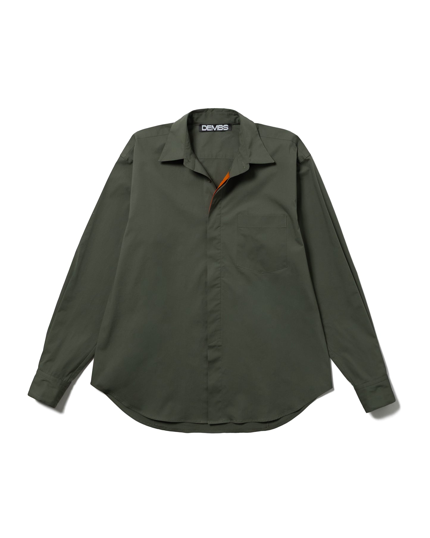 Hidden contrast placket shirt