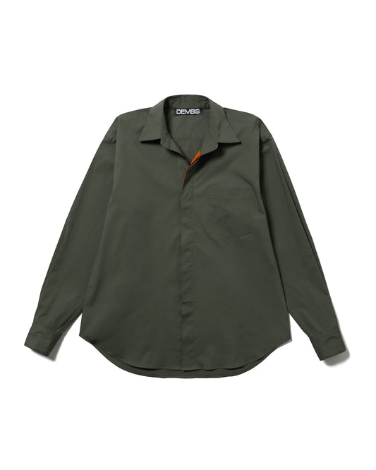 Hidden contrast placket shirt